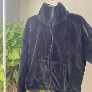 CHAMPION Black Zip Up Soft Sweater